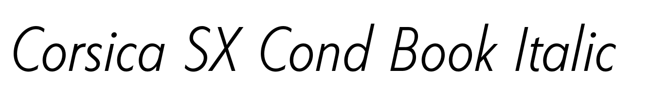 Corsica SX Cond Book Italic
